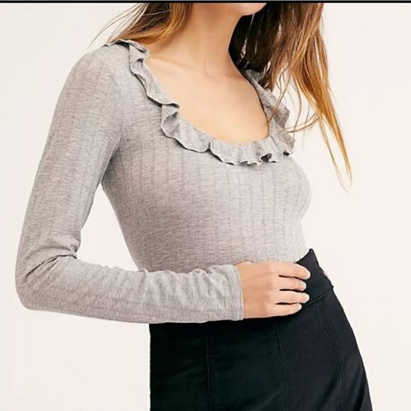 Intimately Free People Baby Jane Gray Top - Picture 1 of 6